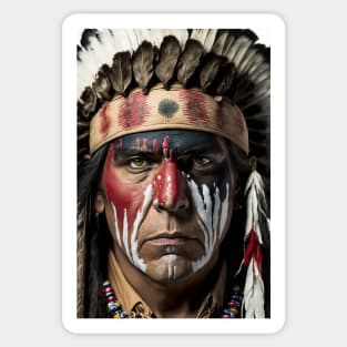 American Indian, war paint - 002 Sticker